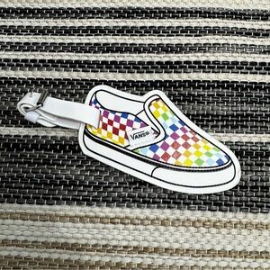 Vans Family Rainbow Checkers Luggage Bag Tag